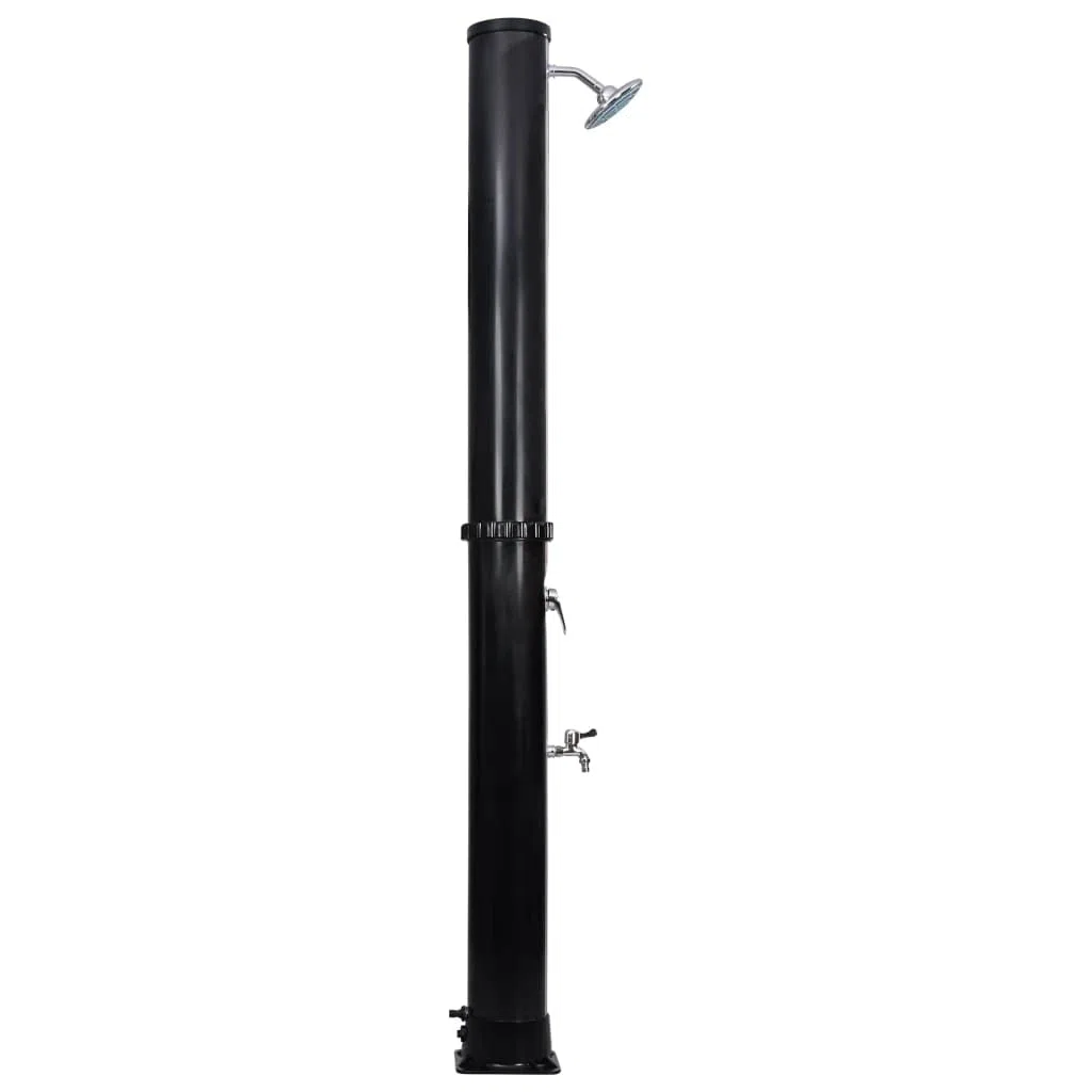 Prysznic solarny z głowicą prysznicową i kranem, 40 l, PCW, aluminium, mosiądz, 16 x 220 cm, do ogrodu, basenu i jacuzzi, prysznic zewnętrzny ze zbiornikiem odpornym na promieniowanie UV