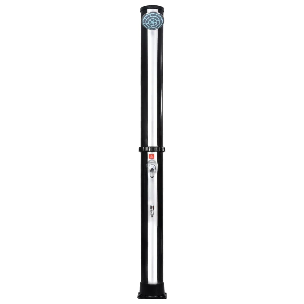 Prysznic solarny z głowicą prysznicową i kranem, 40 l, PCW, aluminium, mosiądz, 16 x 220 cm, do ogrodu, basenu i jacuzzi, prysznic zewnętrzny ze zbiornikiem odpornym na promieniowanie UV