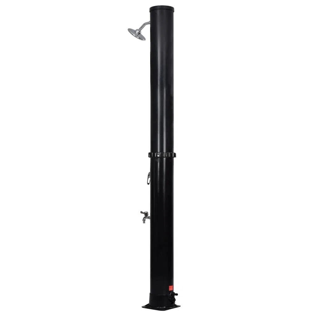 Prysznic solarny z głowicą prysznicową i kranem, 40 l, PCW, aluminium, mosiądz, 16 x 220 cm, do ogrodu, basenu i jacuzzi, prysznic zewnętrzny ze zbiornikiem odpornym na promieniowanie UV