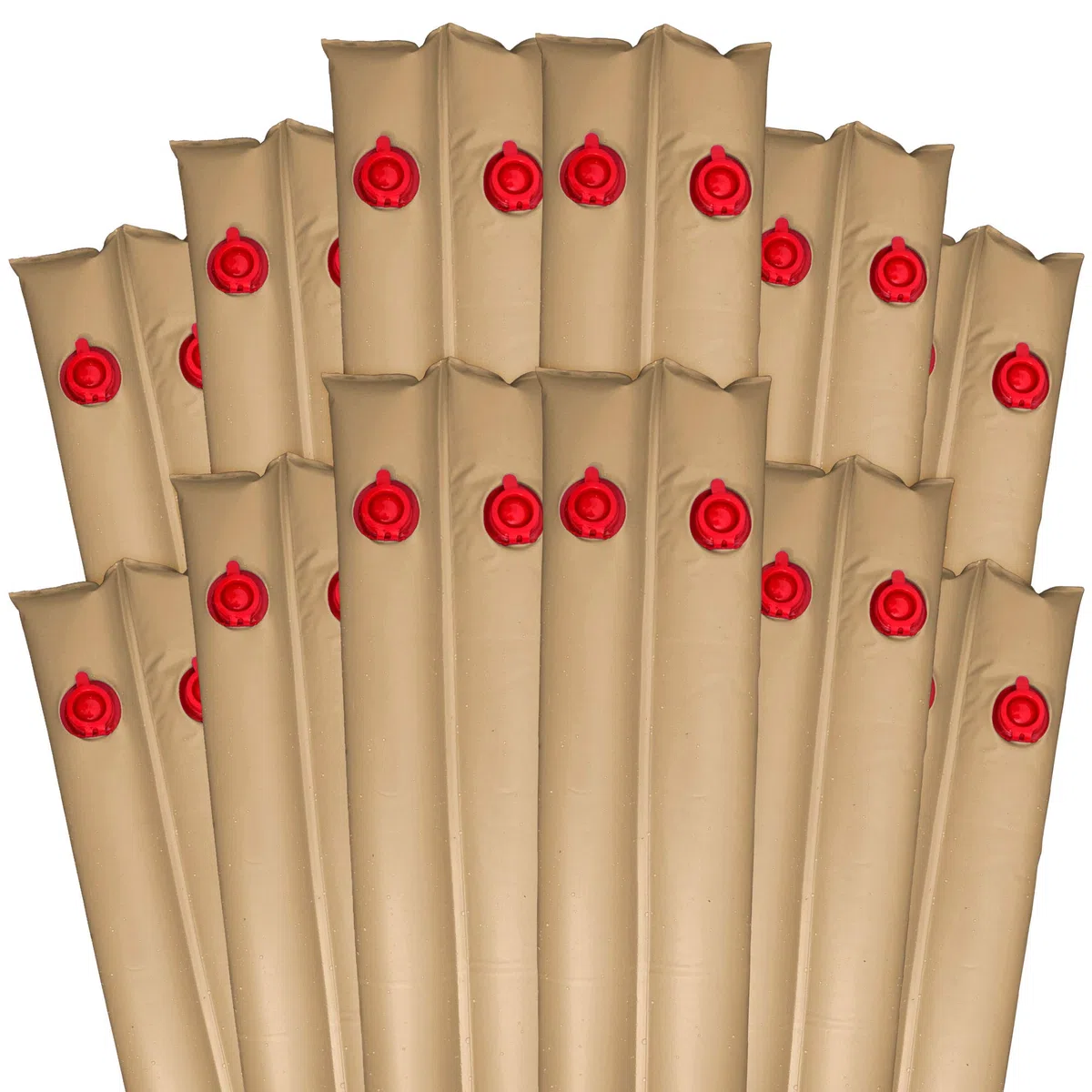 Robelle 3811-20-TAN-12 obciążniki do pokrywy basenu, 12-pak, 3 m, podwójna komora, grubość 20